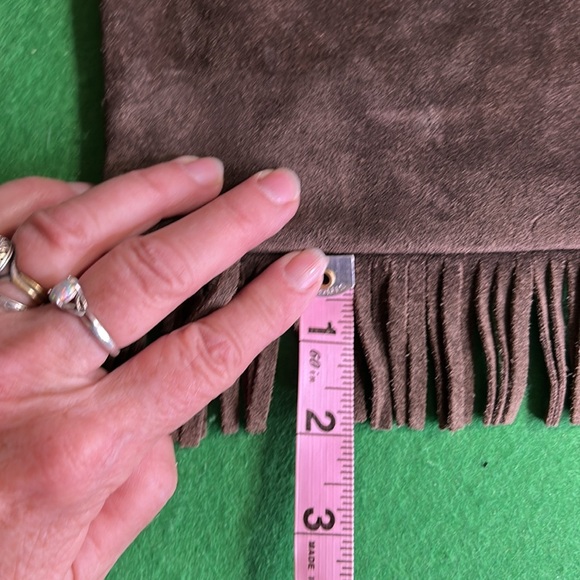 PRANA hippy leather 70’s crossbody bag with fringe made in India - Picture 16 of 16